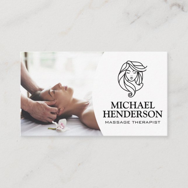 Carte De Visite Thérapeute de massage | Spa relaxant (Devant)