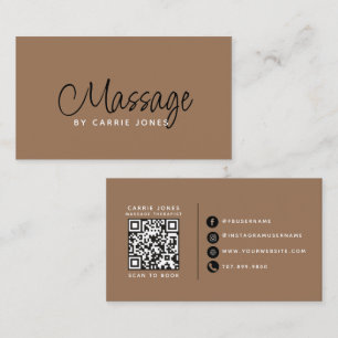 Carte De Visite Thérapeute de Massage Terracotta Terreux