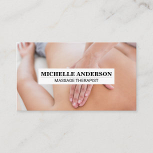 Carte De Visite Thérapeute de massage Travailler avec le patient