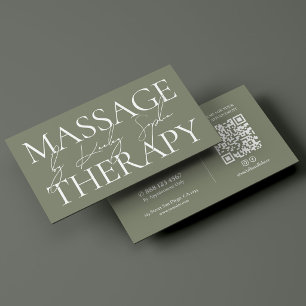 Carte De Visite Thérapeute de Spa de Massage Physique Minimaliste 