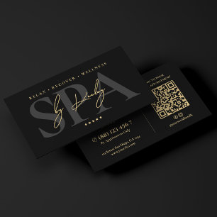 Carte De Visite Thérapeute de Spa de Massage Retraite Bien-être No