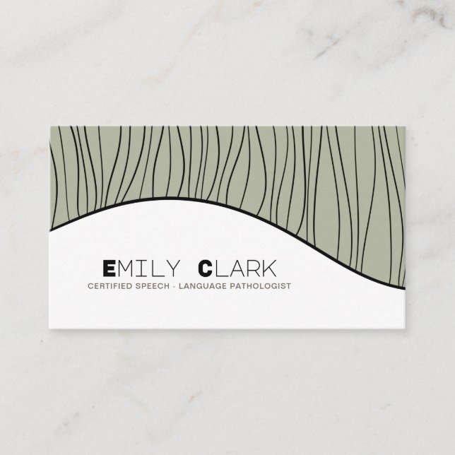 Carte De Visite Thérapeute du langage moderne (Devant)