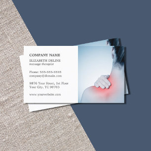 Carte De Visite Thérapeute élégant professionnel de massage de