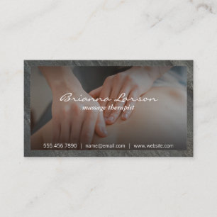 Carte De Visite Thérapeute en massage   Chiropraticien