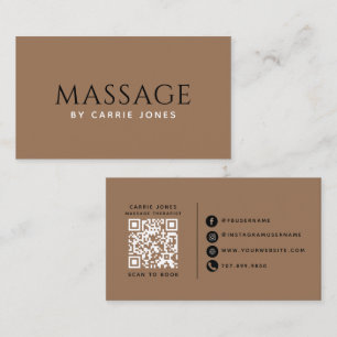 Carte De Visite Thérapeute en massage simple 