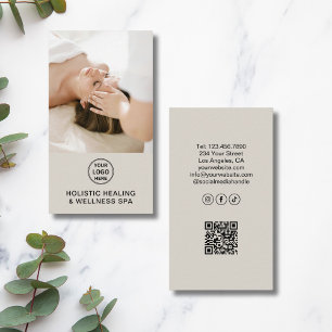 Carte De Visite Thérapeute en Santé Holistique Code QR Professionn