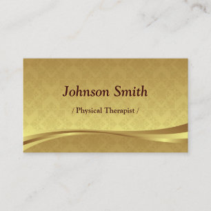 Carte De Visite Thérapeute physique - Elegant Gold Damask