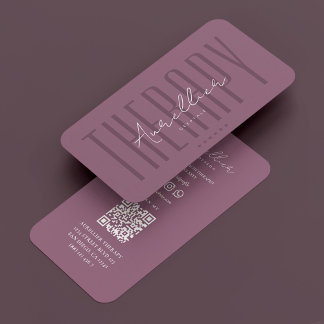 Carte De Visite Thérapeute physique moderne Dusty Pink Script