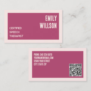 Carte De Visite Thérapeute vocale personnalisée QR