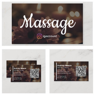 Carte De Visite Thérapeutes en massage Thérapie de massage Reiki
