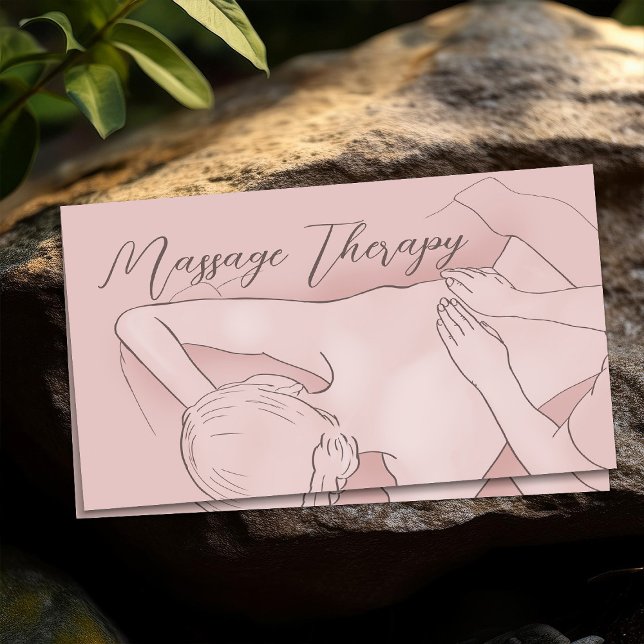 Carte De Visite Thérapie de massage dessin avec rendez-vous (Créateur téléchargé)