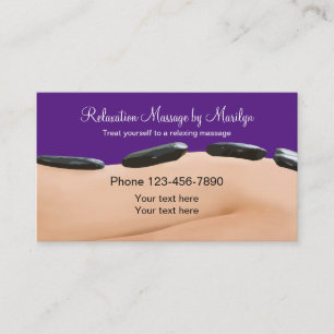 Carte De Visite Thérapie de massage en pierre chaude