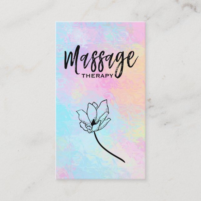 Carte De Visite *~* Thérapie de massage florale (Devant)
