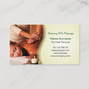 Carte De Visite Thérapie de massage, massage réparateur