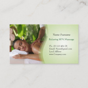 Carte De Visite Thérapie de massage, massage réparateur