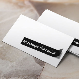 Carte De Visite Thérapie de massage minimaliste Plain