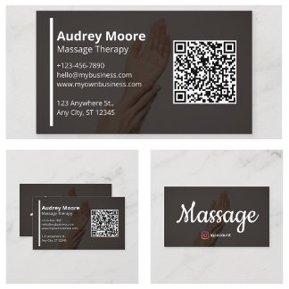 Carte De Visite Thérapie de massage Praticiens de Reiki Chiropract