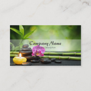 Carte De Visite Thérapie de massage Spa en pierre de bougie en bam