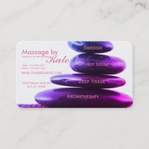Carte De Visite Thérapie en pierre de massage