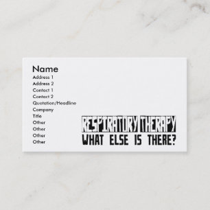 Carte De Visite Thérapie respiratoire quoi encore est là ?