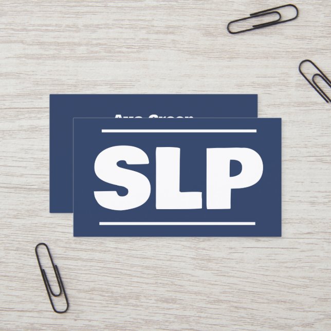 Carte De Visite Thérapiste de la parole SLP (Devant/Arrière en situation)