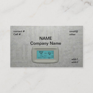 Carte De Visite thermostat de mur sur la chaleur