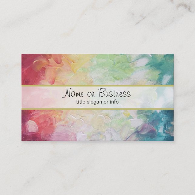 Carte De Visite Thick Textured Abstract (Devant)