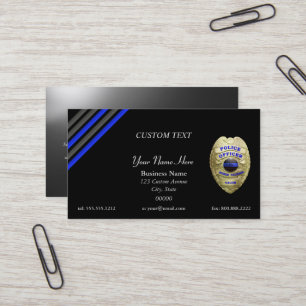 Carte De Visite Thin Blue Line Stars et Stripes 4 Options de Badge