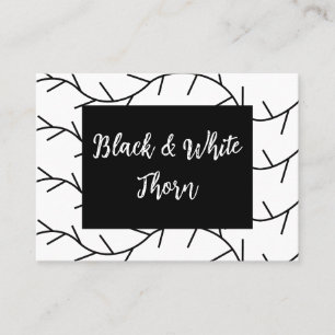 Carte De Visite Thorn Black et White Thorn
