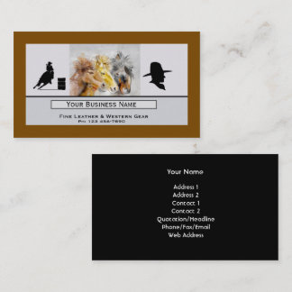 Carte De Visite Three Horses Western Business Card