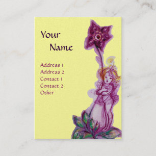 Carte De Visite THUMBELINA 3 MONOGRAM violet, or rose métallique