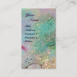 CARTE DE VISITE THUMBELINA DORMIR ENTRE FEUILLES ROSE