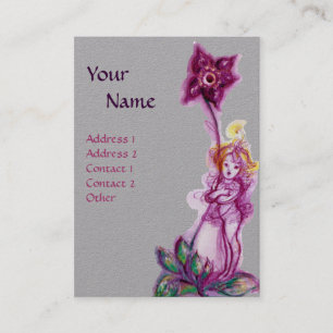 Carte De Visite THUMBELINA MONOGRAS Ultra Violet Fleur Gris Papier