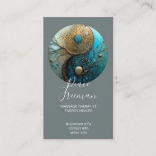 Carte De Visite Tides of Balance Yin Yang Design