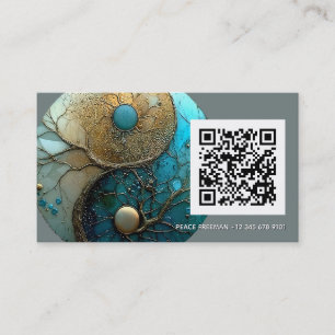 Carte De Visite Tides of Balance Yin Yang Design
