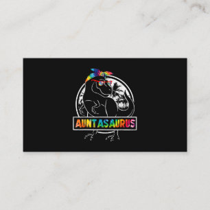 Carte De Visite Tie Dye Auntasaurus Tante Dinosaur Rex Mothe