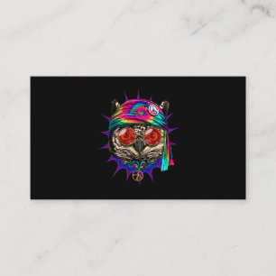 Carte De Visite Tie Dye Hippie Owl Hippie Paix Love Owl 682