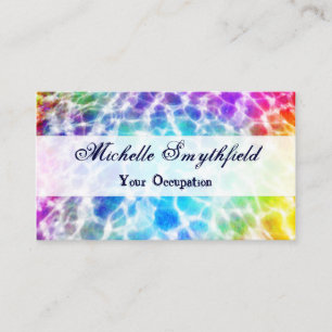 Carte De Visite Tiedye Hippie Wavy Rainbow Effet