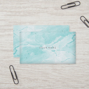 Carte De Visite Tiffany Aqua Blue Marble Vip Abstrait Minimal Vip