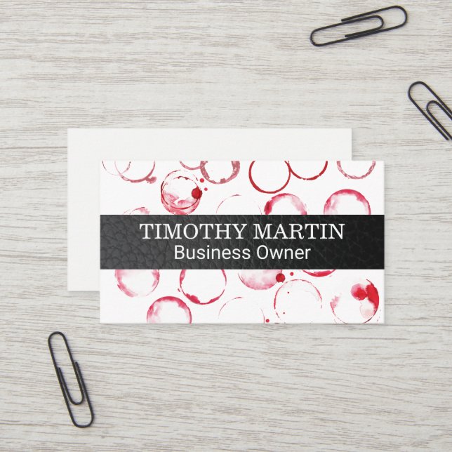 Carte De Visite Tige à vin | Domaine (Devant/Arrière en situation)