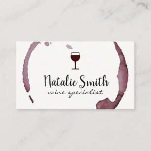 Carte De Visite Tige à vin (verre à vin)