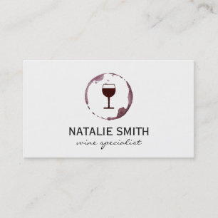 Carte De Visite Tige à vin (verre à vin)