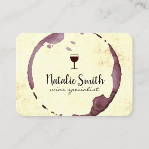 Carte De Visite Tige à vin (verre à vin)