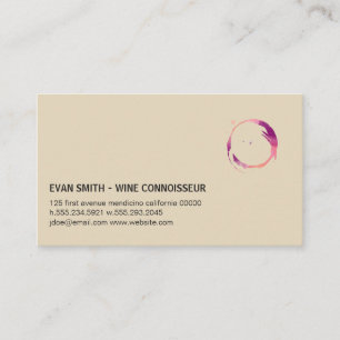 Carte De Visite Tige de vin colorée