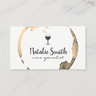 Carte De Visite Tige (verre à vin) / Or