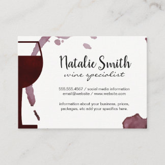 Carte De Visite Tige vinicole | Sommelier de vin