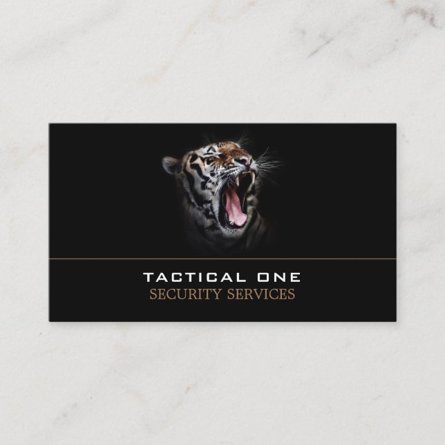 Carte De Visite Tiger, Service de sécurité (Devant)