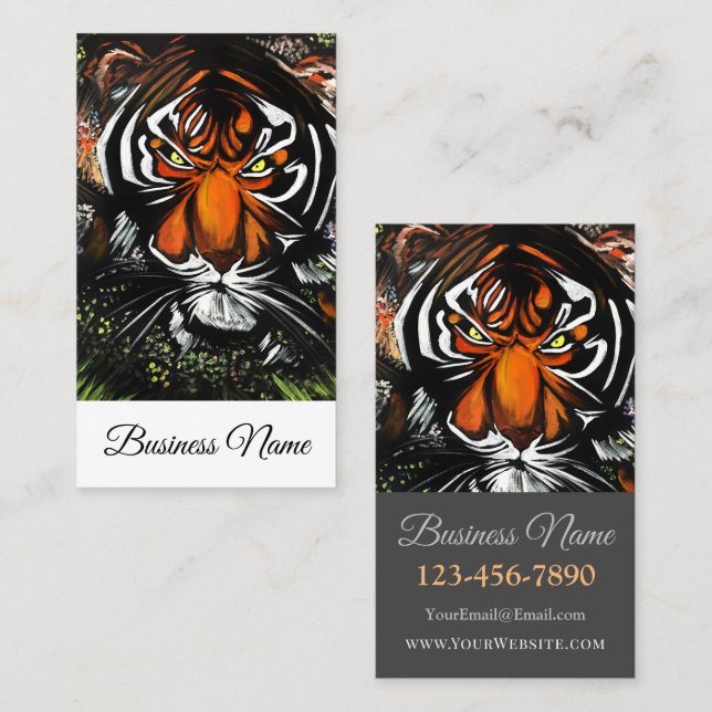 Carte De Visite Tiger Stare (Devant / Derrière)