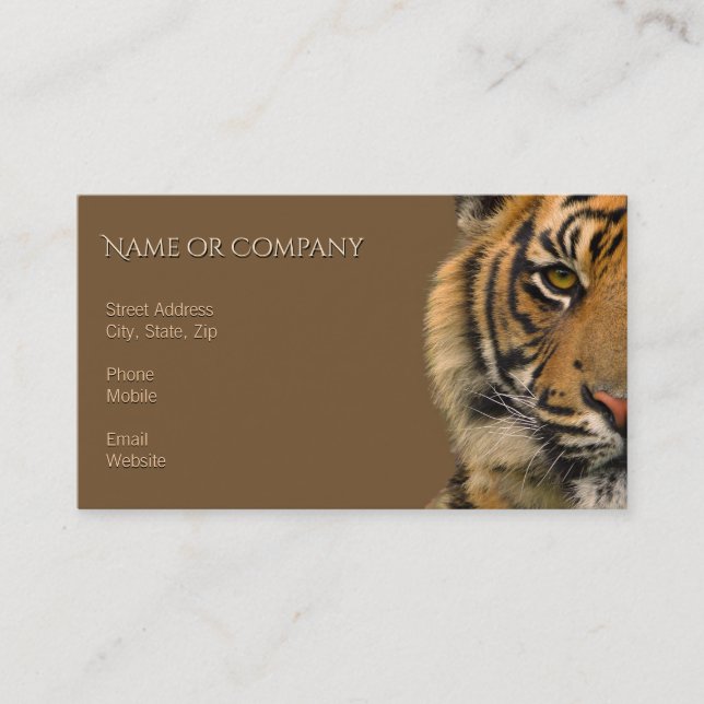 Carte De Visite Tigre (Devant)