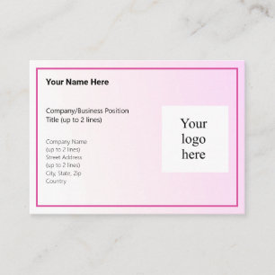 Carte De Visite Tint Rose Gradi. & Rasp. Logo rose puissant